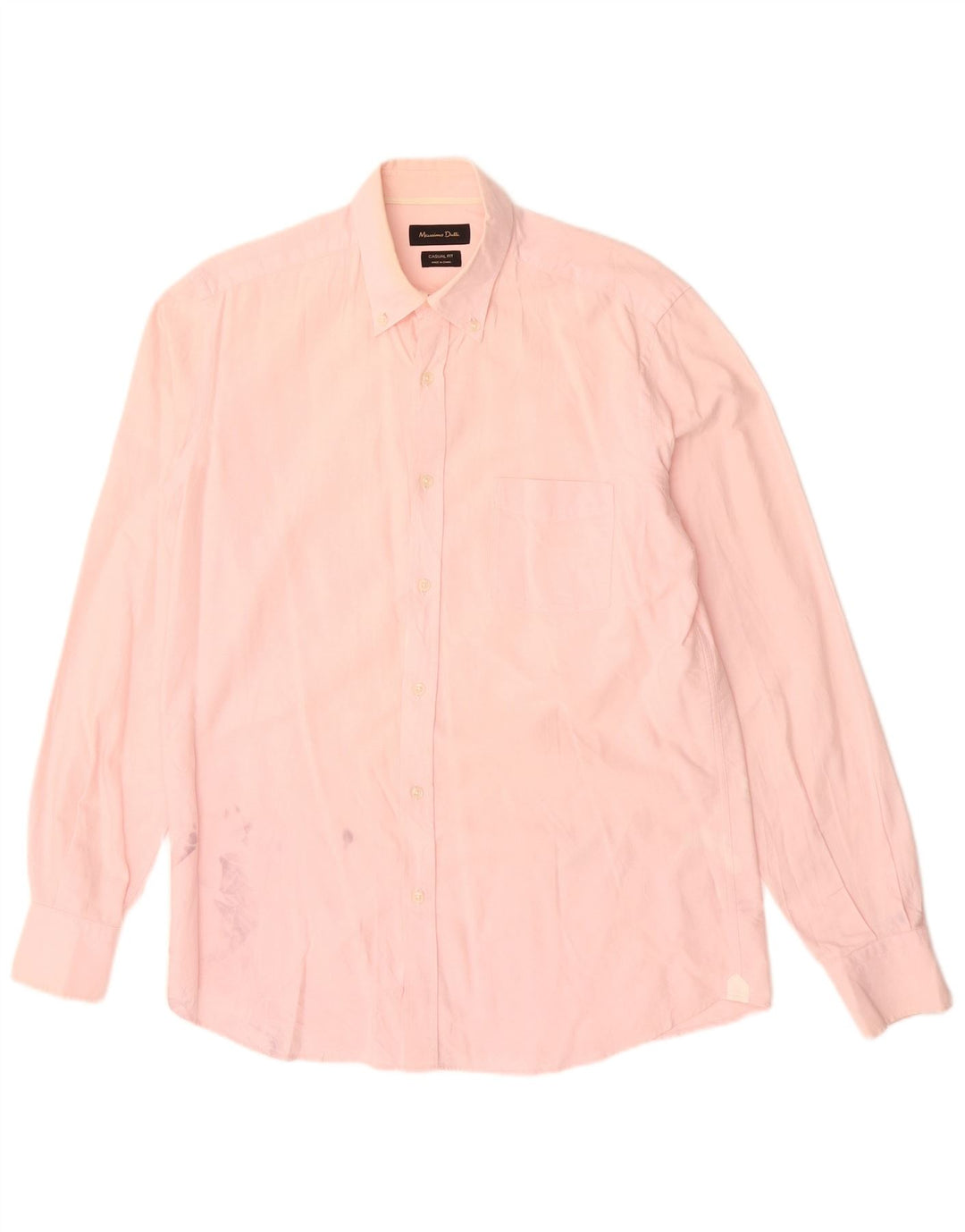 MASSIMO DUTTI Chemise Casual Fit Homme Rose Moyen Coton