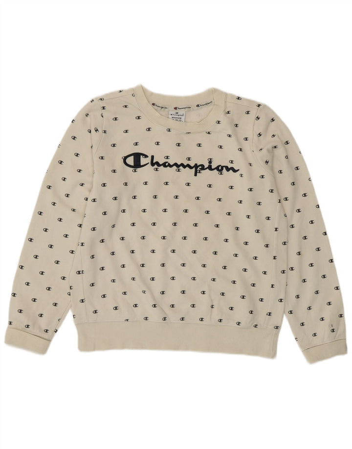 Champion Sweat-shirt graphique pour femme UK 14 Blanc moyen