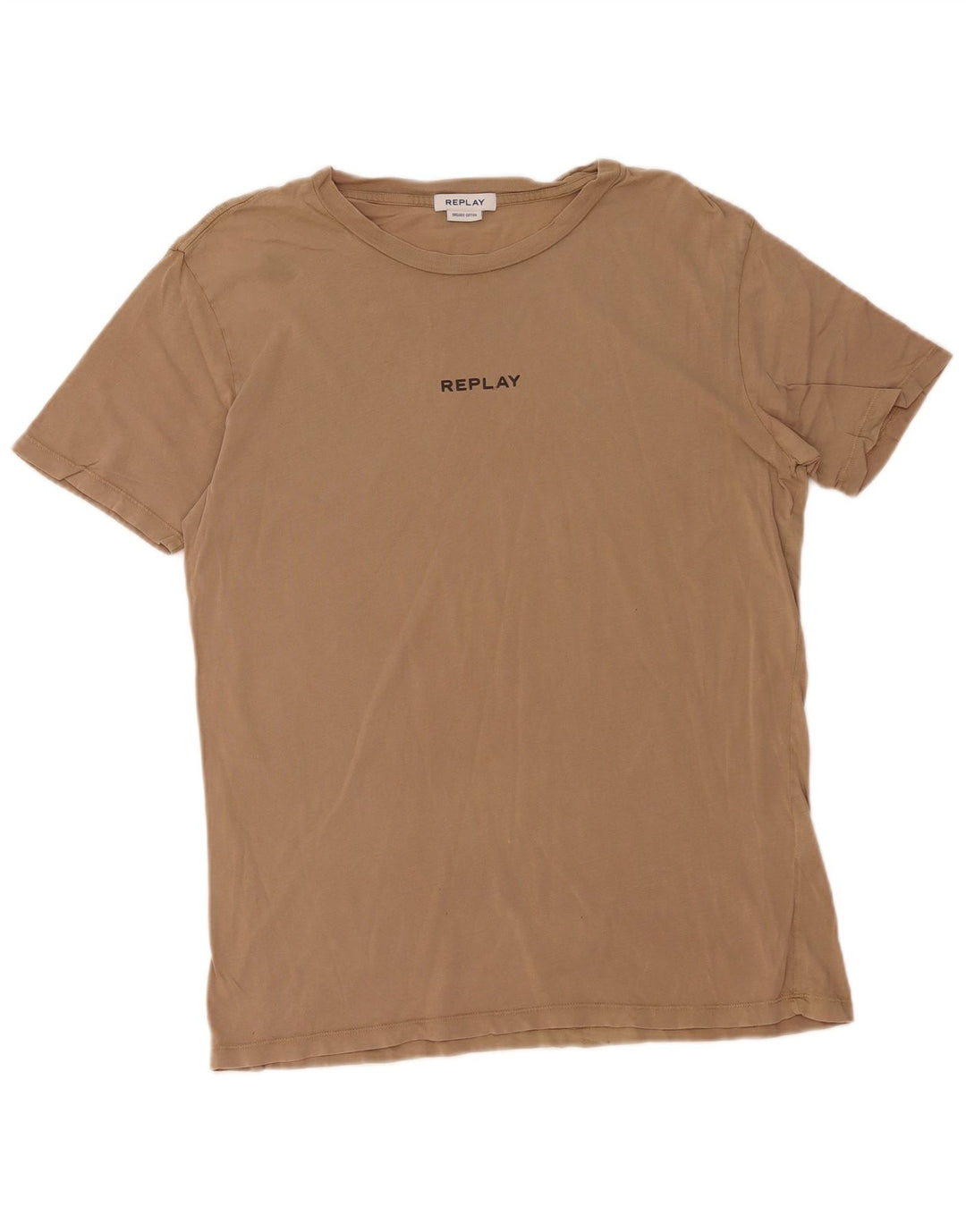 Replay T-Shirt Homme Haut Large Coton Beige