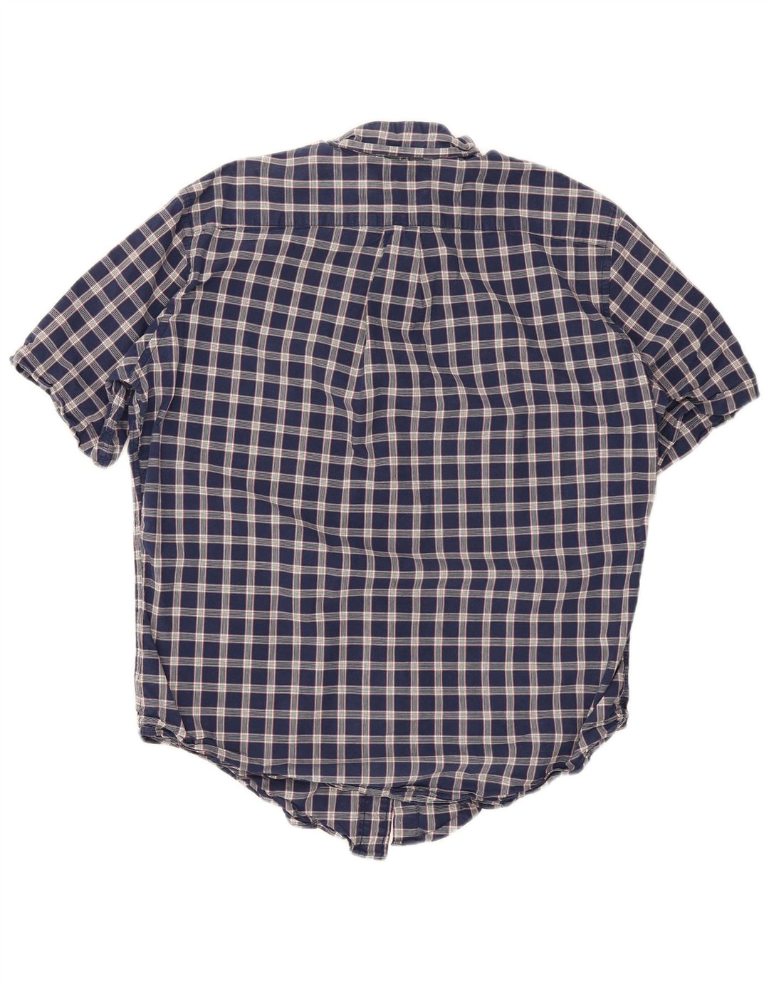 Nautica Chemise à manches courtes pour homme en coton à carreaux bleu marine moyen