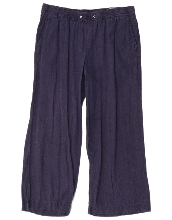 Marks & Spencer Pantalon large pour femme UK 16 Large W34 L26 Bleu marine