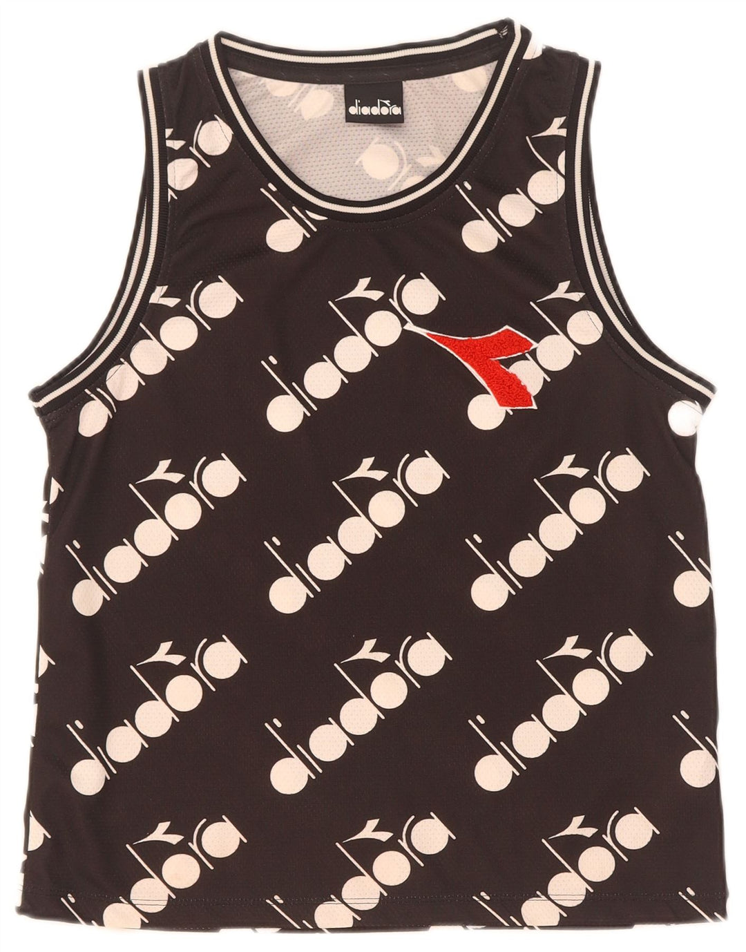 Diadora Débardeur Graphique Garçon 11-12 ans Noir Polyester