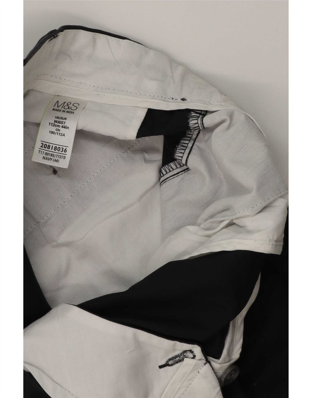 Marks & Spencer Short Chino Homme W44 2XL Bleu Marine Coton
