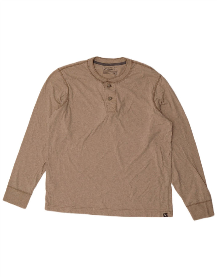 Eddie Bauer Haut à manches longues pour homme en coton beige
