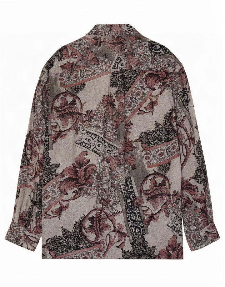 Hatico Chemise à Motifs Abstraits Homme Gris Moyen Viscose