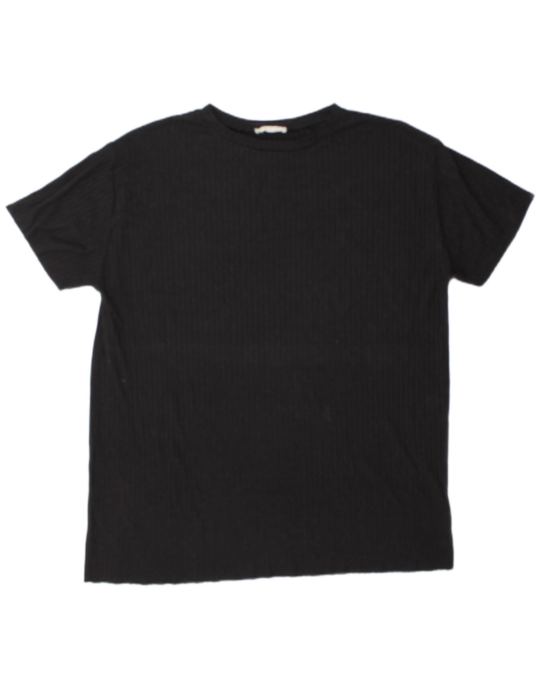 Zara Femme T-Shirt Oversize UK 14 Medium Noir Polyester