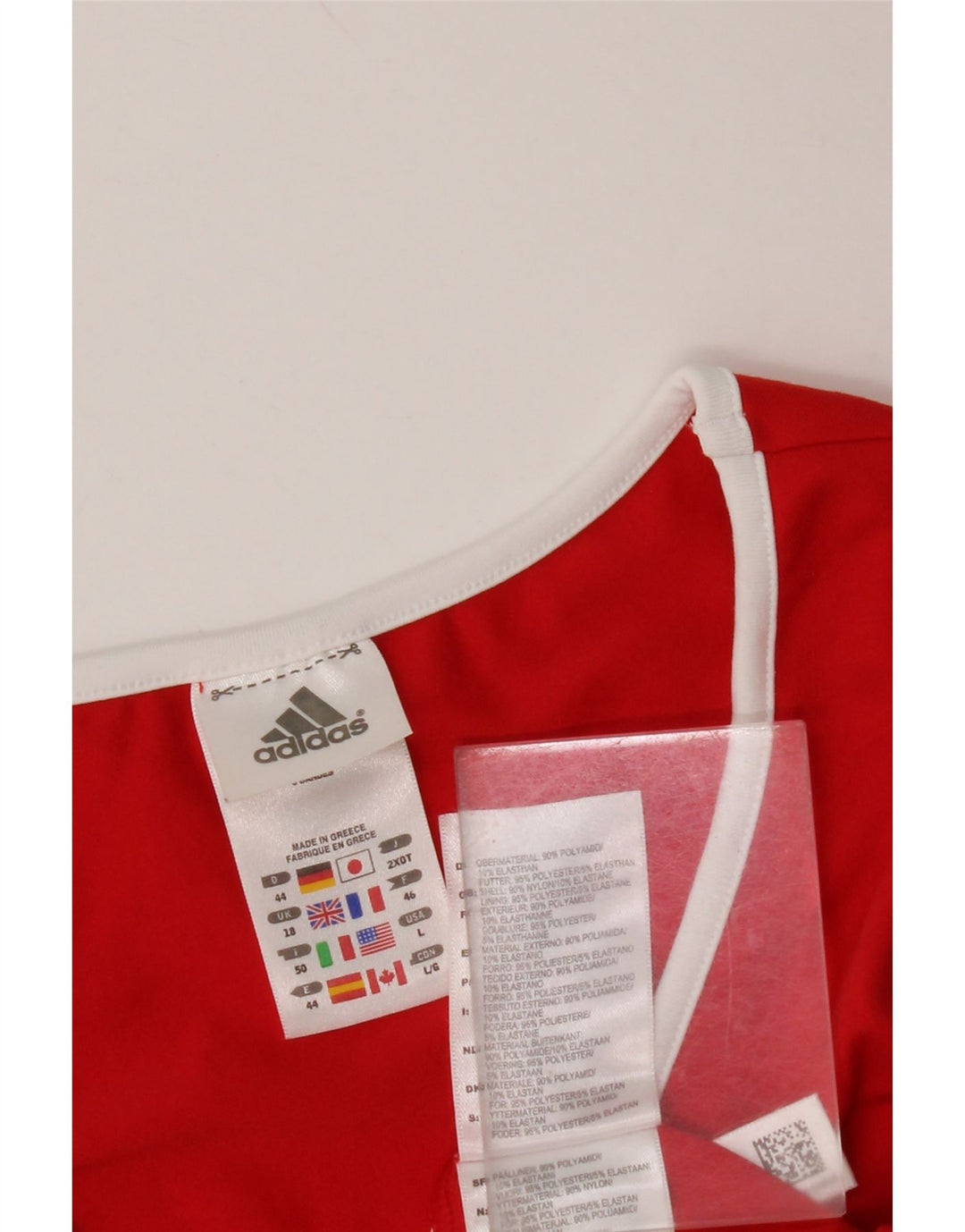 ADIDAS Débardeur Femme UK 18 XL Nylon Rouge