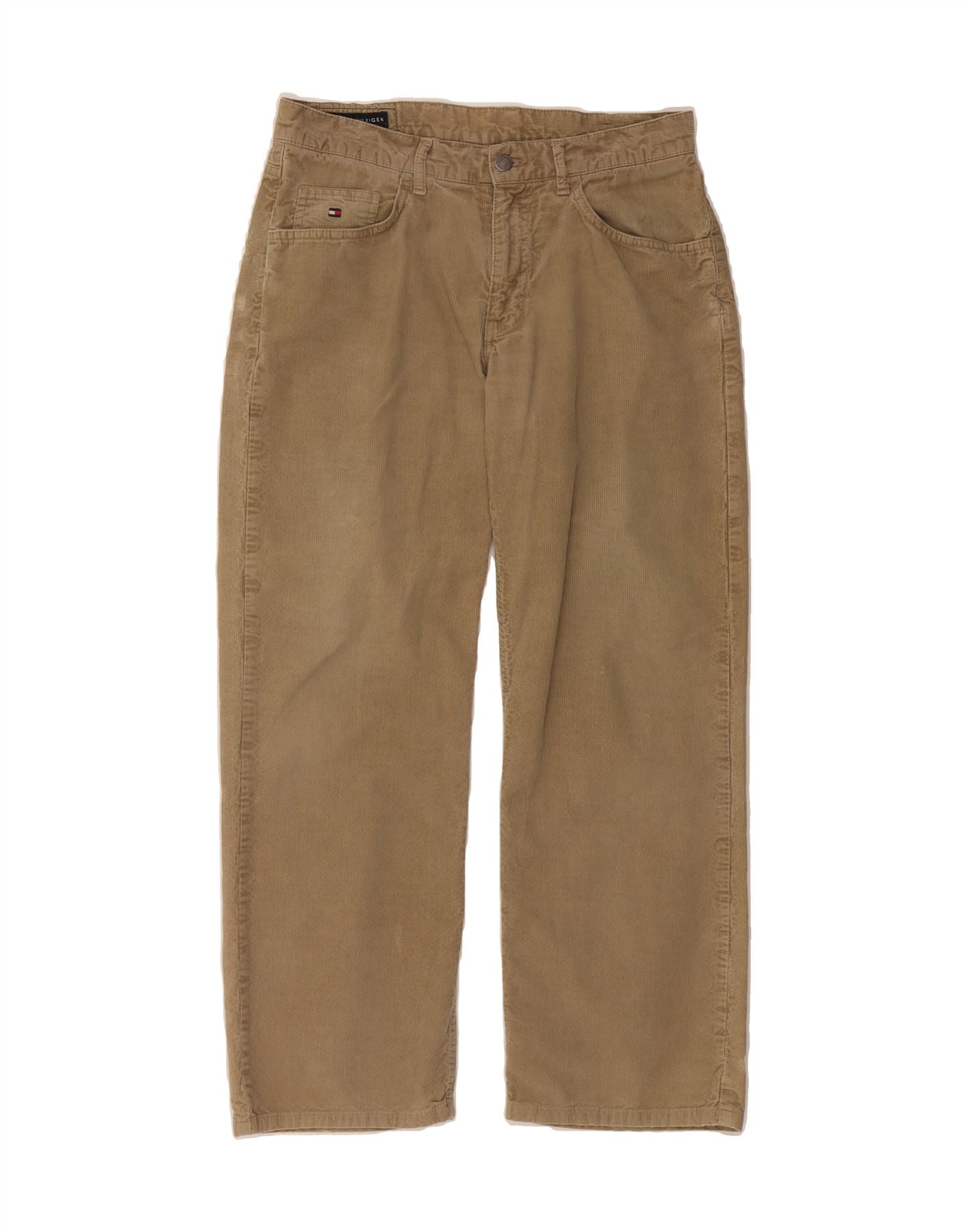 TOMMY HILFIGER Mens Straight Corduroy Trousers W32 L27 Beige Cotton Vintage Tommy Hilfiger and Second-Hand Tommy Hilfiger from Messina Hembry 