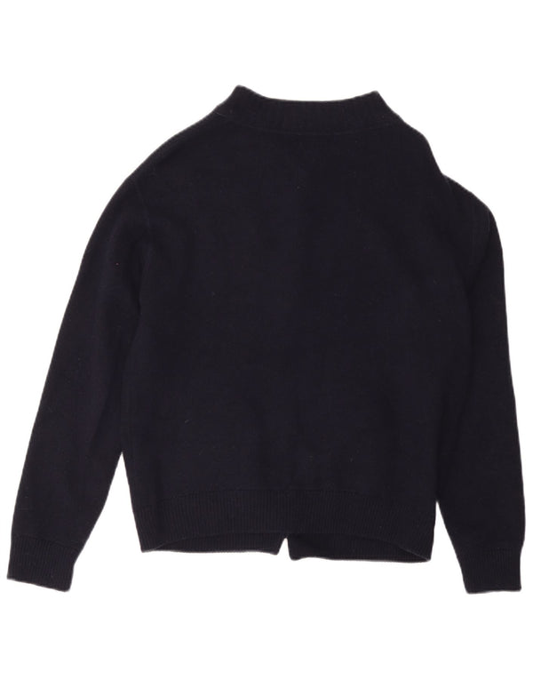 MASSIMO DUTTI Pull cardigan ouvert pour femme UK 14 Bleu marine moyen