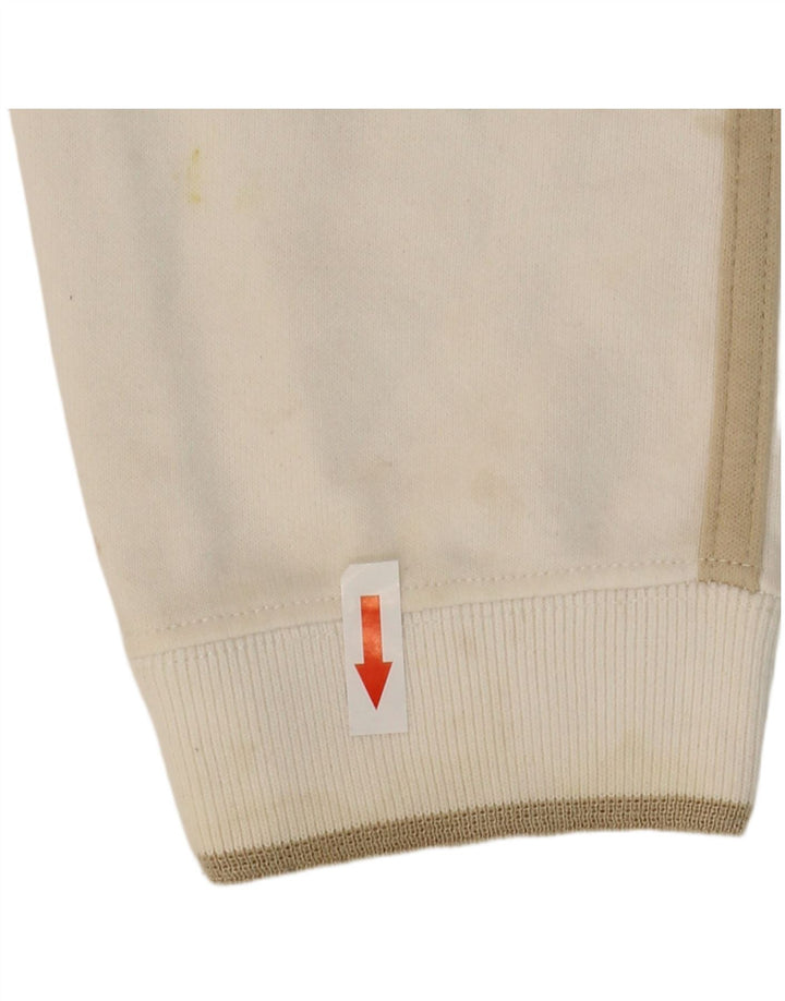 Champion Sweat-shirt à col zippé pour femme UK 14 Coton blanc moyen