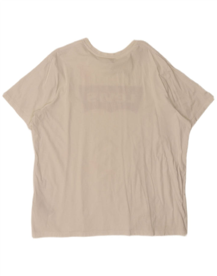 Levi's T-Shirt Graphique Top 2XL Homme Blanc Coton