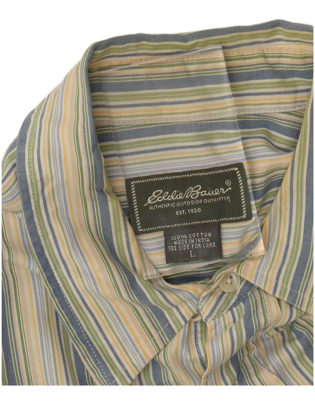 EDDIE BAUER Chemise Flanelle Homme Large Coton Rayé Multicolore