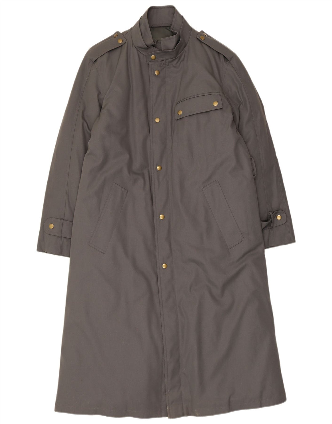 vintage Mens Militaire Trench Coat UK 38 Gris Moyen