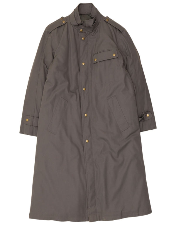vintage Mens Militaire Trench Coat UK 38 Gris Moyen