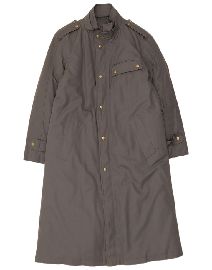 vintage Mens Militaire Trench Coat UK 38 Gris Moyen