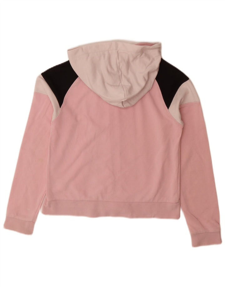 ELLESSE Pull à capuche zippé graphique pour fille 11-12 ans Rose Colourblock