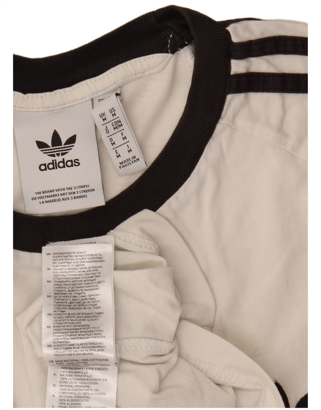 ADIDAS T-Shirt Homme Blanc Moyen Coton