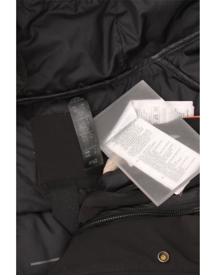 Adidas Manteau rembourré à capuche pour homme UK 38 Medium Noir Nylon