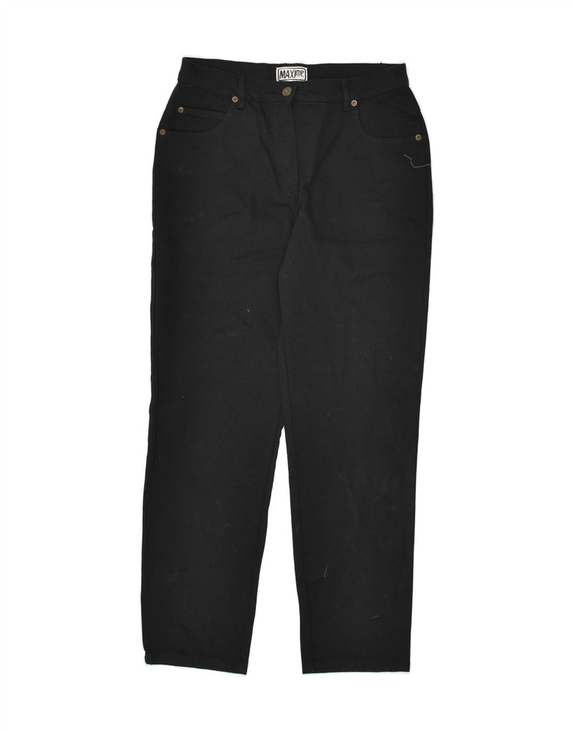 MAXIME Womens Tapered Jeans UK 16 Large W32 L28  Black Cotton | Vintage Maxime | Thrift | Second-Hand Maxime | Used Clothing | Messina Hembry 