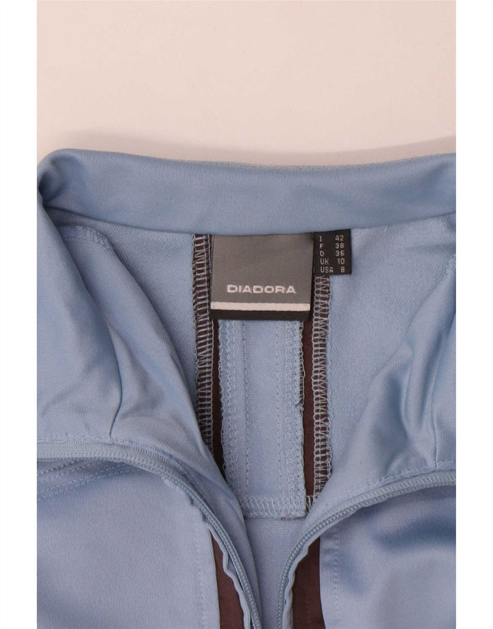 Diadora Veste de survêtement surdimensionnée pour femme UK 10 Small Bleu Polyester