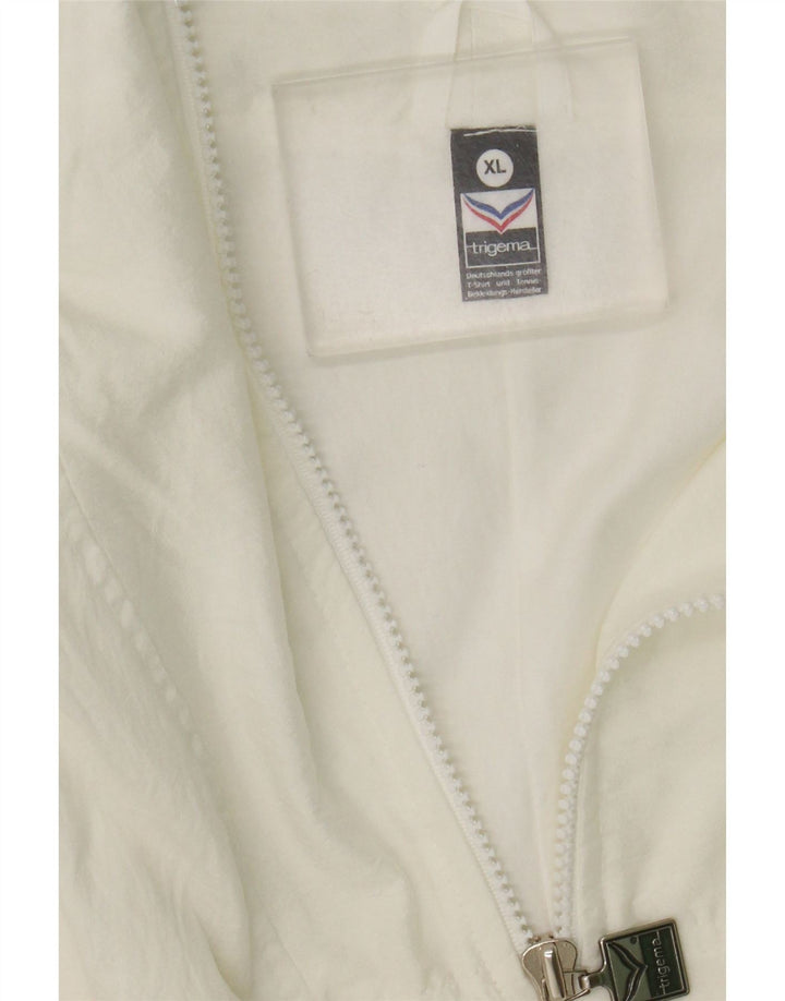 Trigema Veste de survêtement pour homme XL en nylon blanc