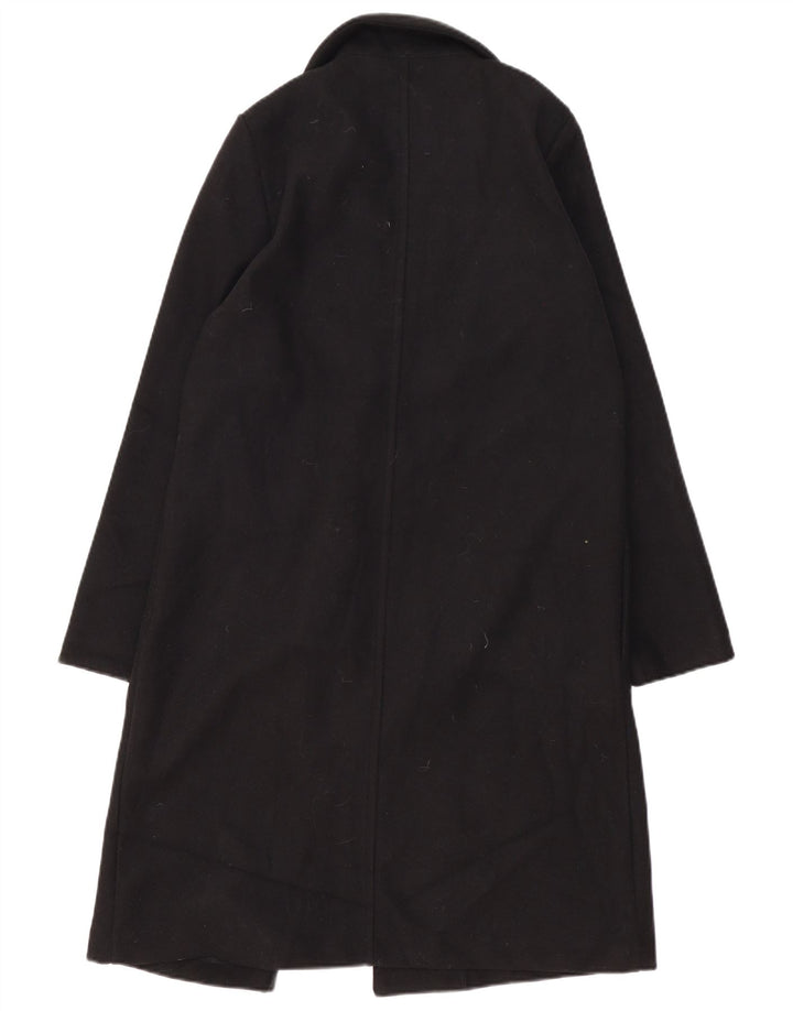 Zara Womens Open Overcoat UK 14 Medium Noir Polyester
