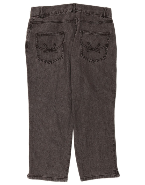 Marks & Spencer Jean Capri pour femme UK 10 Small W28 L21 Coton noir
