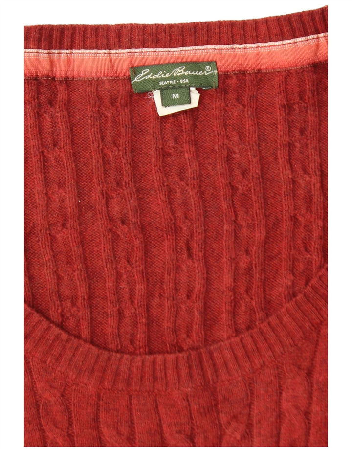 EDDIE BAUER Pull Seattle pour femme à col bateau UK 12 Rouge moyen