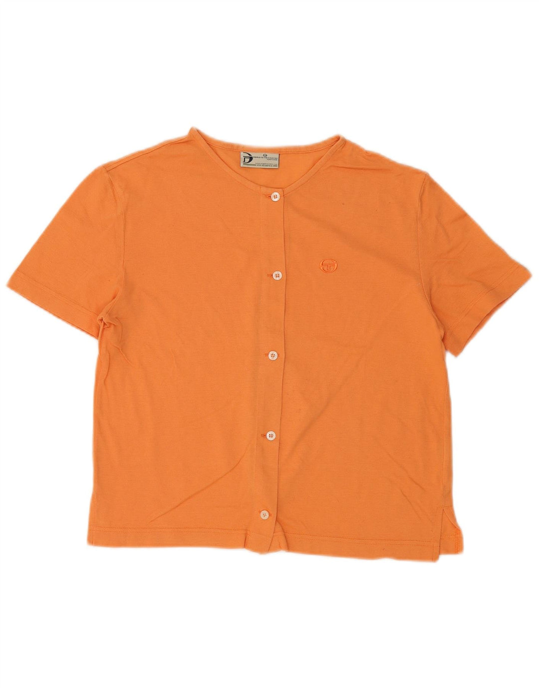 SERGIO TACCHINI Chemisier à manches courtes pour femme UK 14 Orange moyen