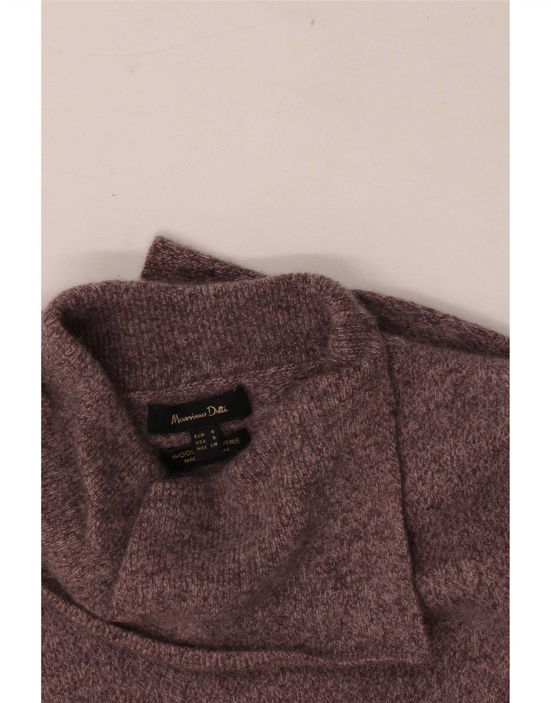 Massimo Dutti Pull col roulé pour femme UK 10 Petit Marron Moucheté