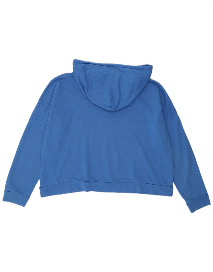 LEVI'S Pull à capuche surdimensionné graphique pour femme UK 16 Large Bleu Coton