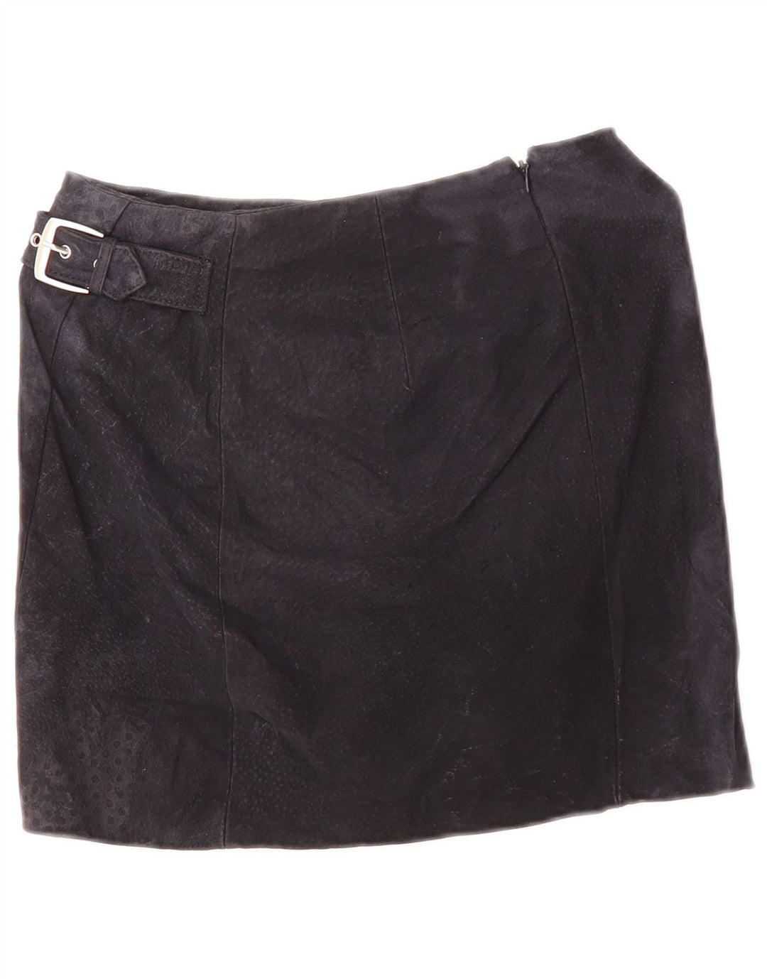 Mango Mini jupe en daim pour femme EU 34 XS W28 cuir bleu marine