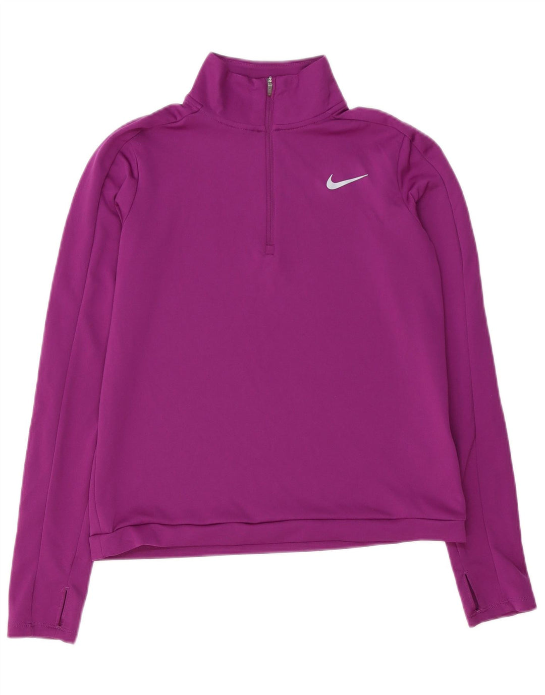 Nike Dri Fit Zip Neck Pull Survêtement Top UK 10 Petit Violet