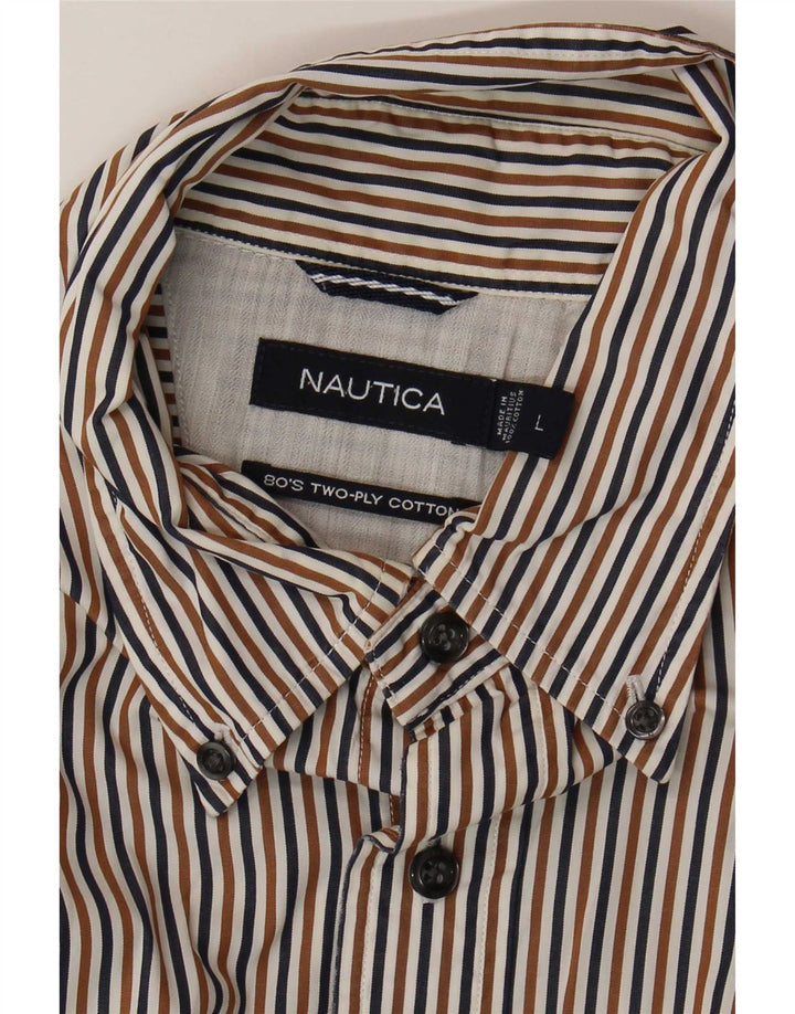 Nautica Chemise Homme Large Coton Rayé Multicolore