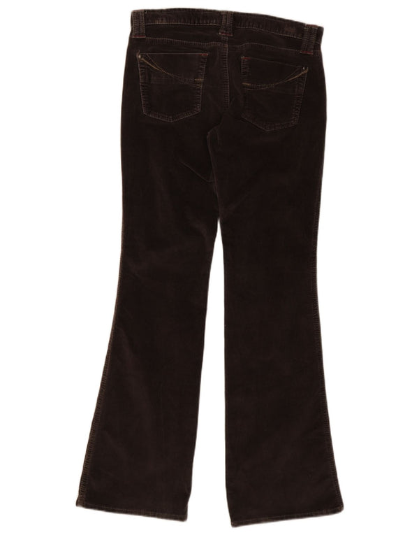 Gap Pantalon évasé taille basse en velours côtelé pour femme UK 12 Medium W30 L32 Marron