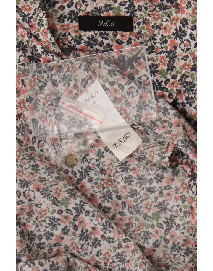 M&Co Chemise à Manches Courtes Homme Petit Coton Floral Multicolore