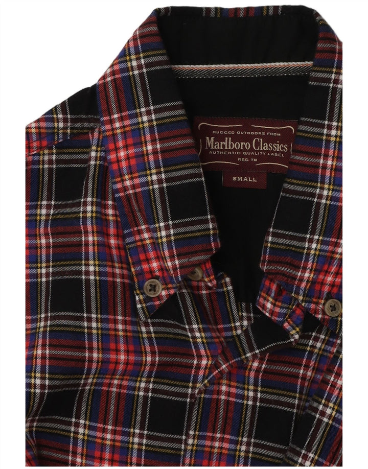 Marlboro Classics Chemise en flanelle pour homme Petit carreaux rouges