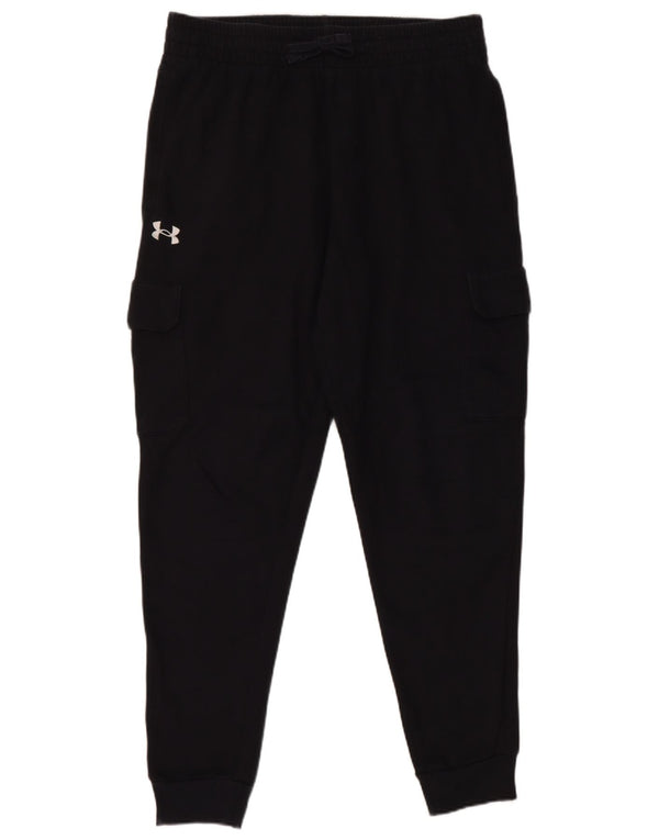 Under Armour Mens Cargo Tracksuit Trousers Joggers Large Black Cotton