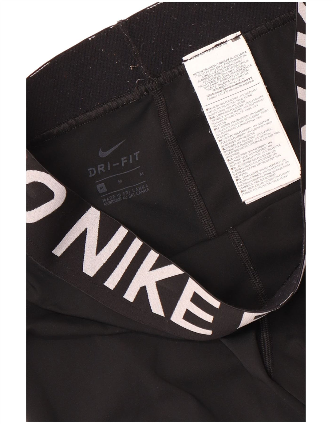 Nike Legging Capri Dri Fit Graphic pour femme UK 12 Noir moyen Polyester