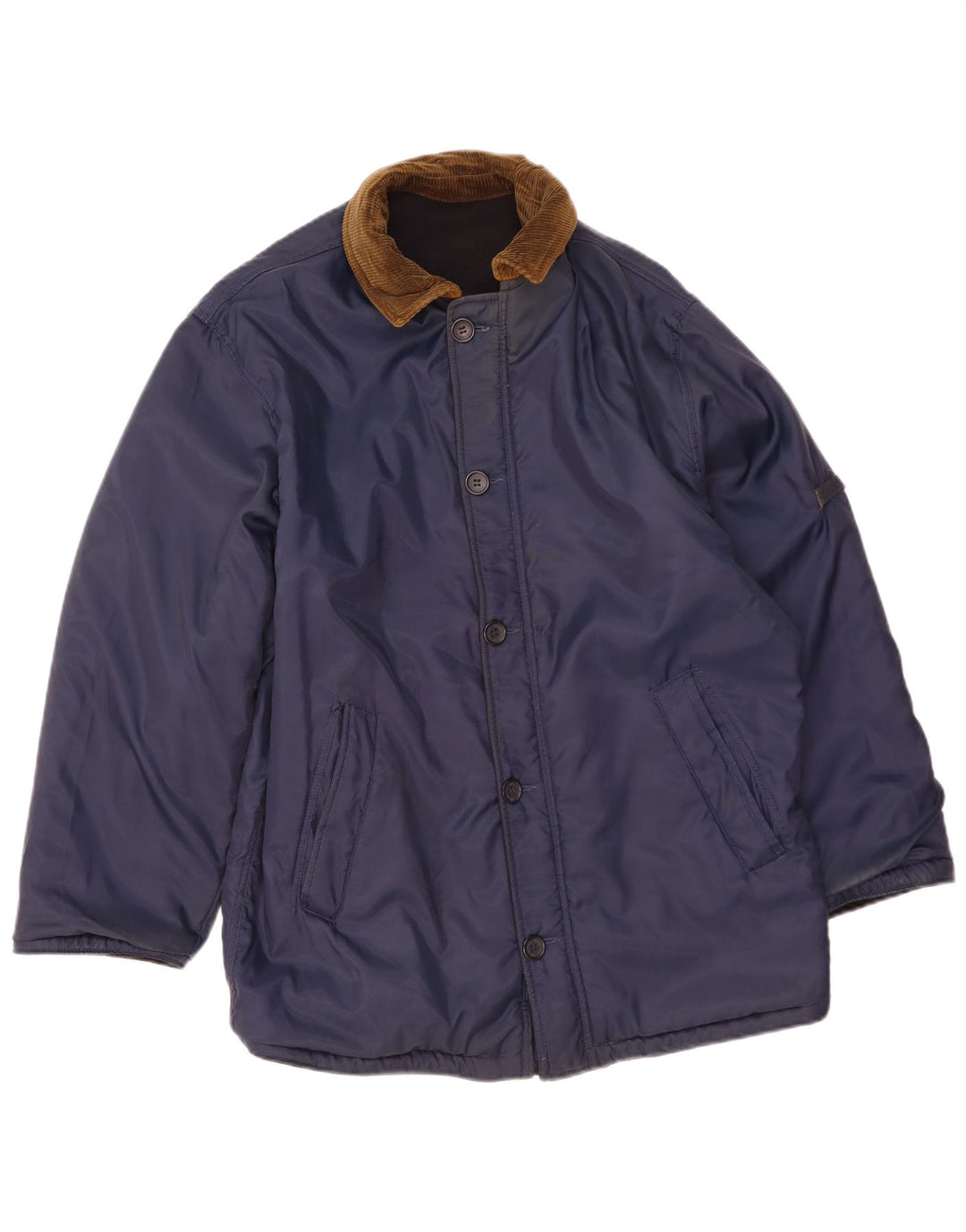Ivy Oxford Veste réversible pour homme UK 36 Petite laine bleu marine