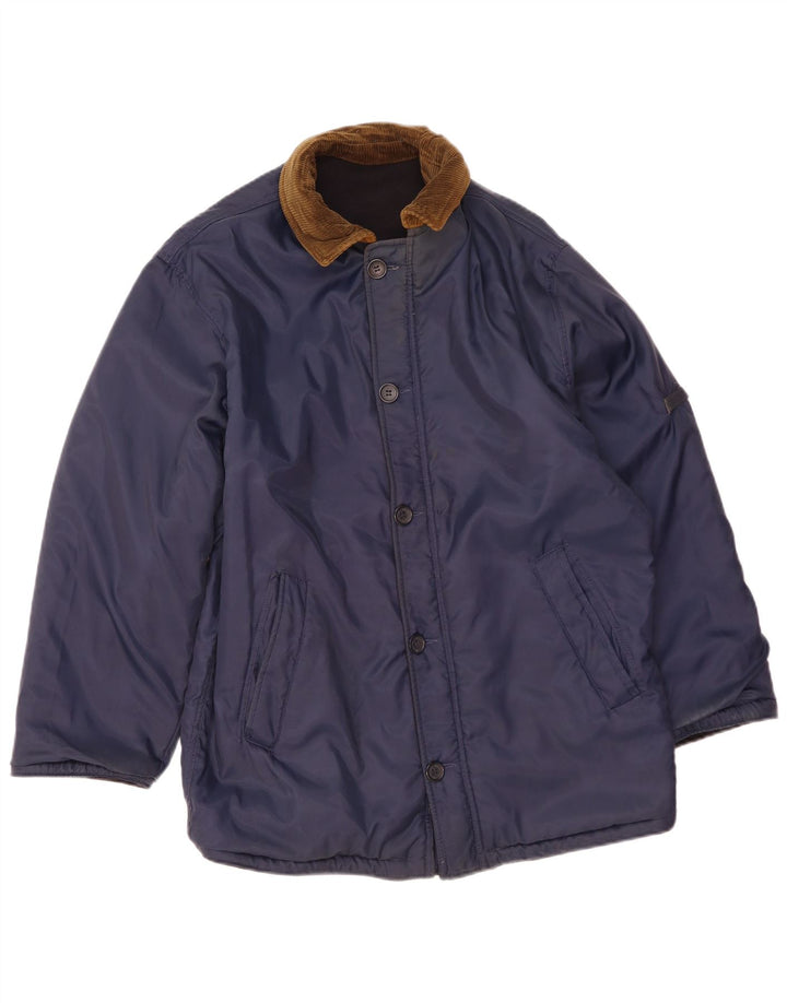 Ivy Oxford Veste réversible pour homme UK 36 Petite laine bleu marine