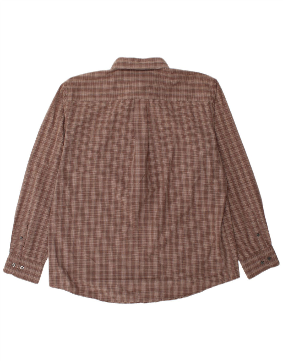 DOCKERS Chemise Homme Taille 16 1/2 Grand Coton à Carreaux Marron