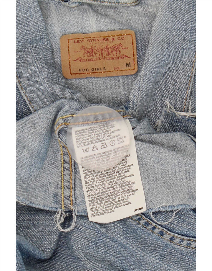 Levi's Veste en jean courte fille 10-11 ans Bleu moyen en coton