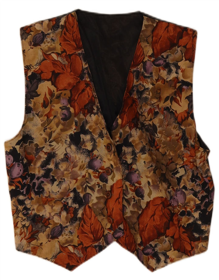 gilet femme vintage UK 12 Moyen Multicolore Floral