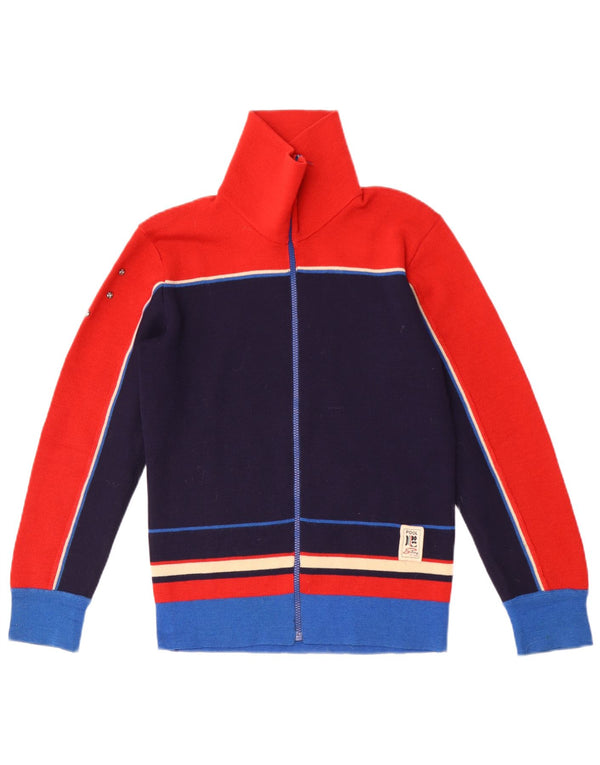 Silvy Cardigan Femme Pull IT 46 Large Bleu Marine Colorblock