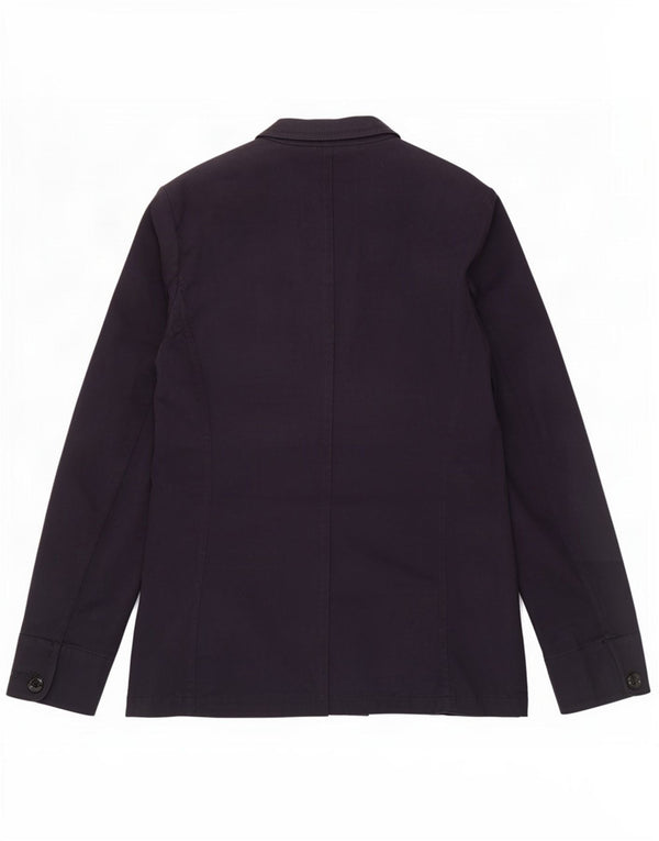Zara Veste Blazer Double Boutonnage Homme UK 38 Bleu Marine Moyen Coton
