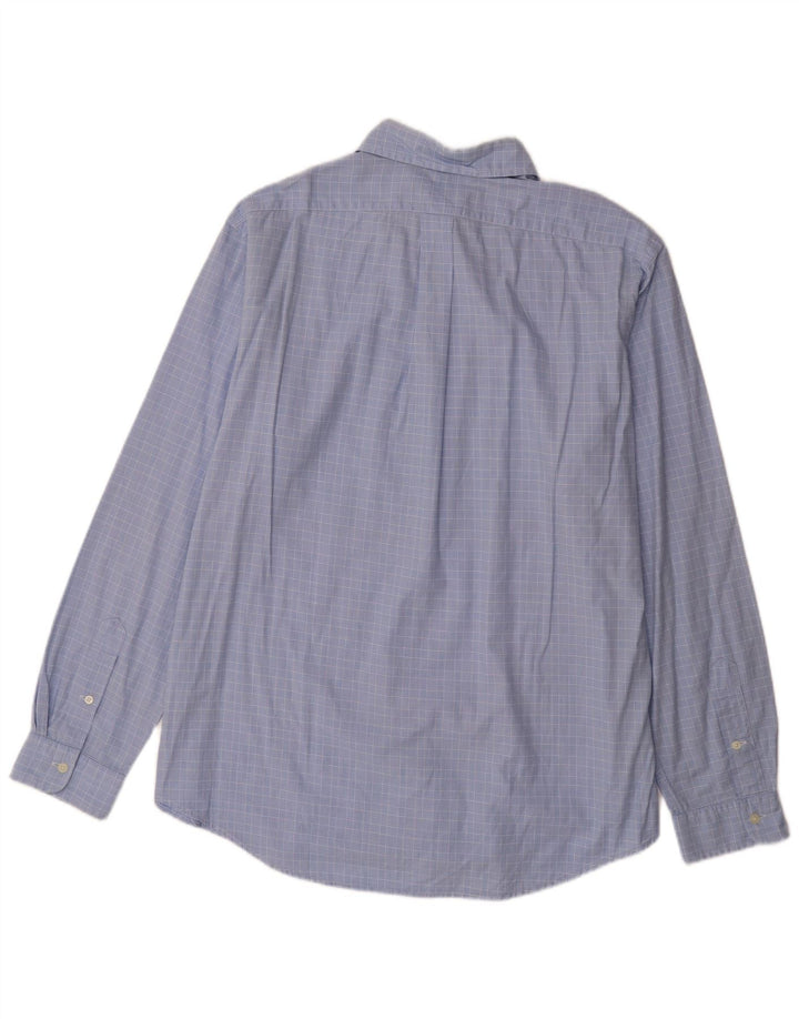 RALPH LAUREN Mens Custom Fit Shirt XL Blue Check Cotton
