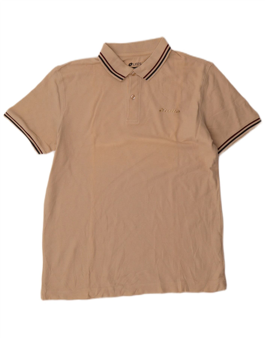 Lotto Polo Homme Large Beige Coton