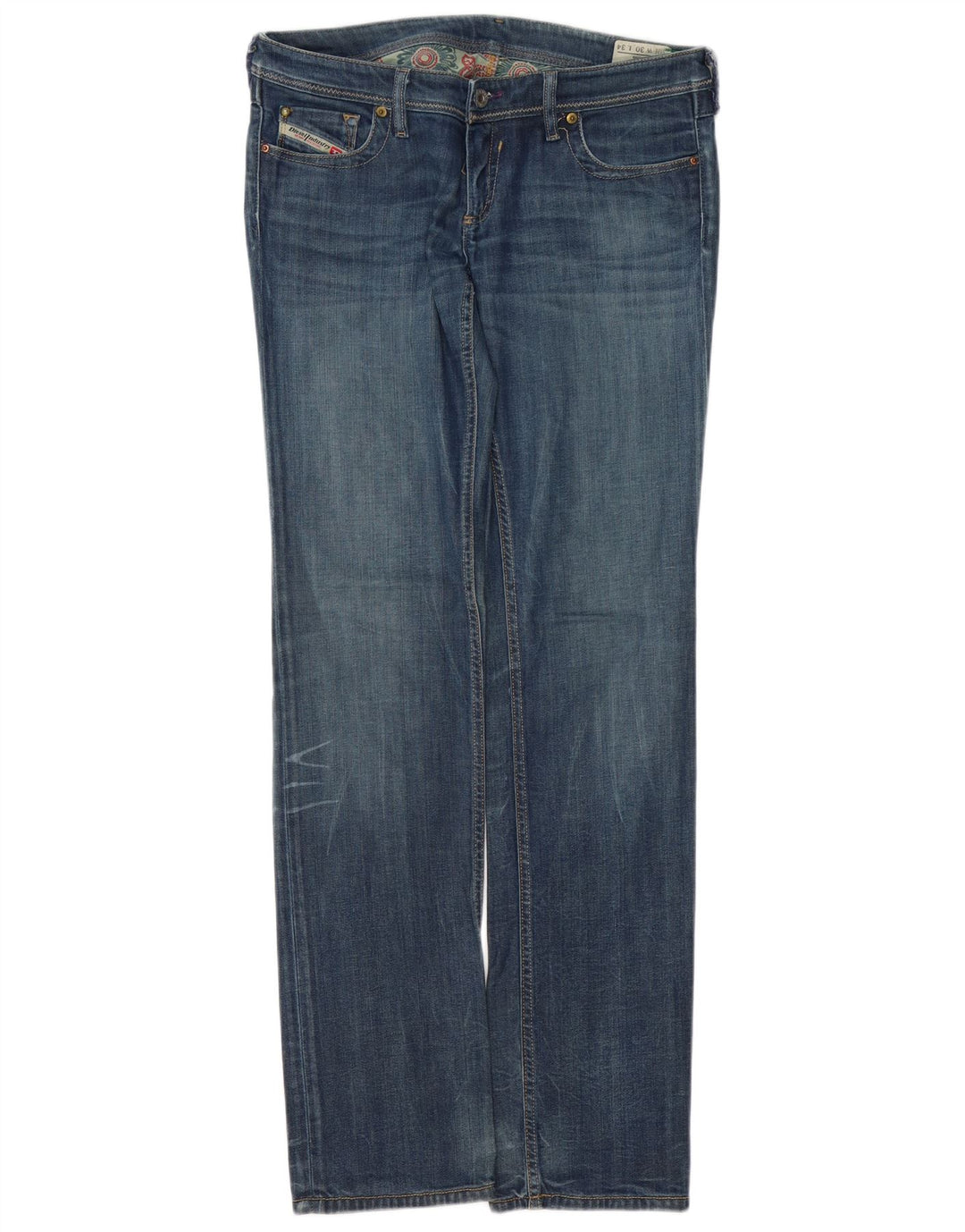 DIESEL Jean Lowky Droit Femme W30 L34 Bleu Coton