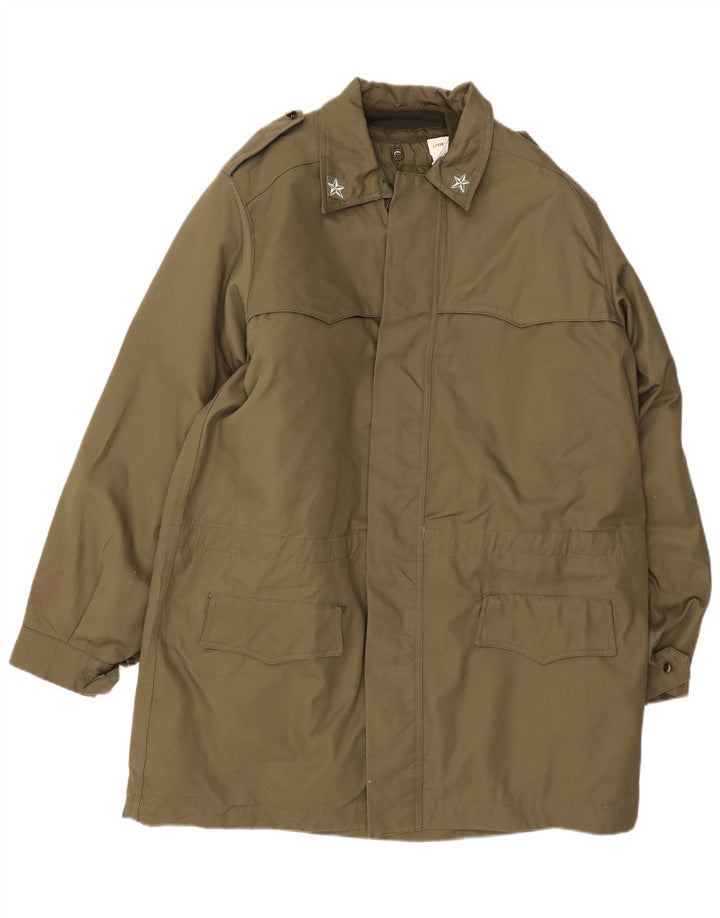 Veste militaire homme vintage IT 54 2XL Kaki Polyamide
